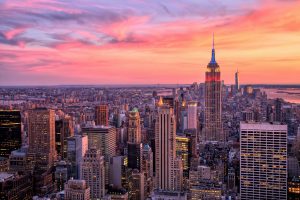 New York City Midtown with Empire State Building at Sunset